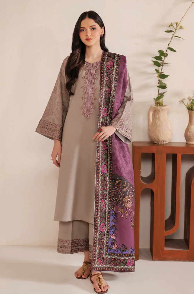 Garnet - 3PC Lawn Embroidered Suit - FFU0204 - Farakh Fabrics