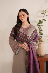 Garnet - 3PC Lawn Embroidered Suit - FFU0204 - Farakh Fabrics