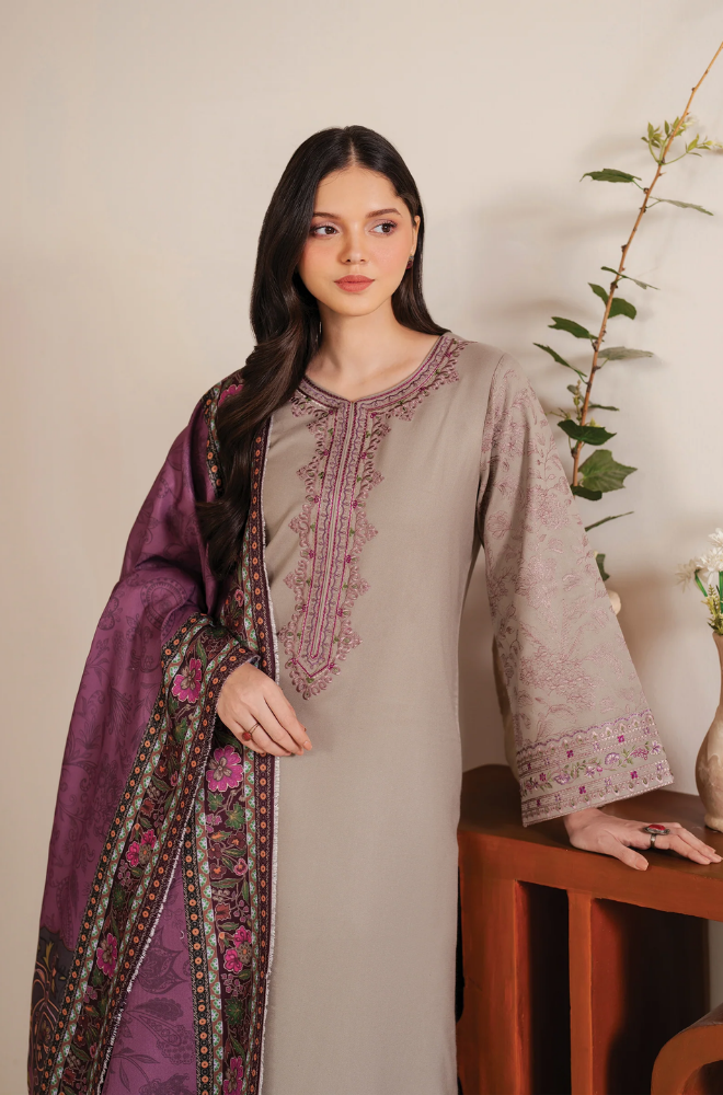 Garnet - 3PC Lawn Embroidered Suit - FFU0204 - Farakh Fabrics
