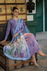 Qalamkar - 3 Piece - Lawn Embroidered Suit - ffu0021 - Farakh Fabrics