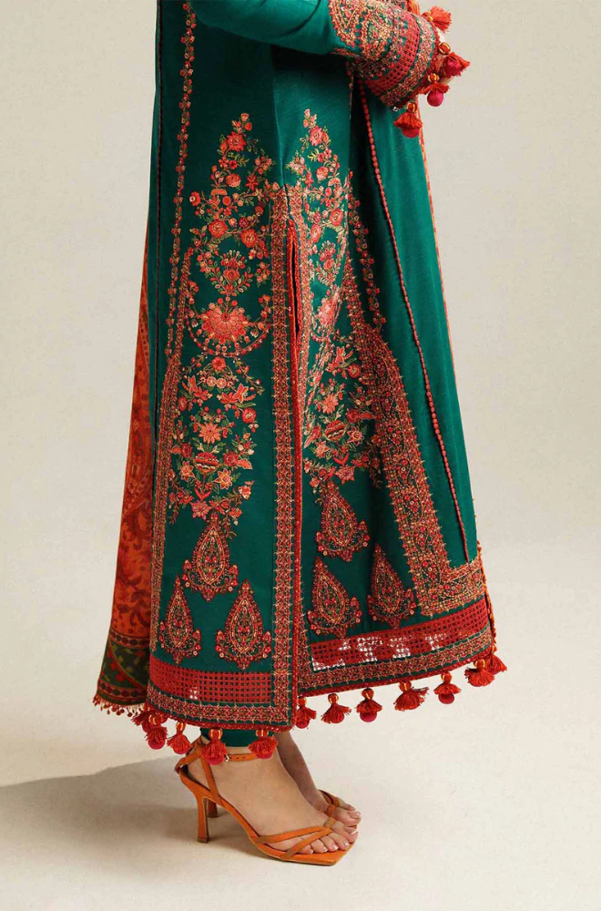 Hussain Rehar - 3PC Lawn Embroidered Suit - FFU0190 - Farakh Fabrics