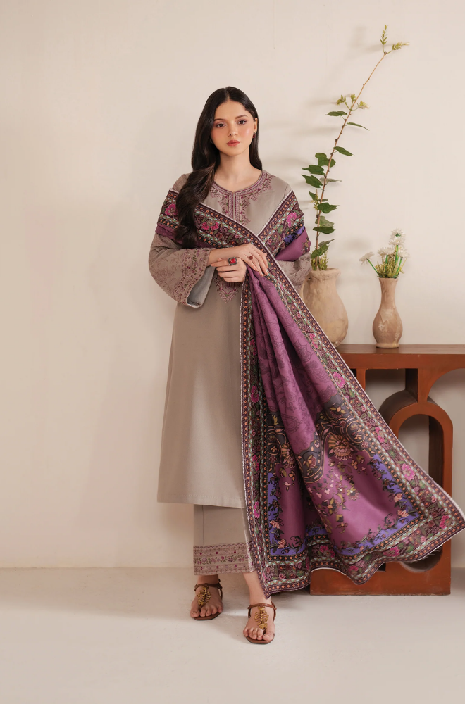 Garnet - 3PC Lawn Embroidered Suit - FFU0204 - Farakh Fabrics