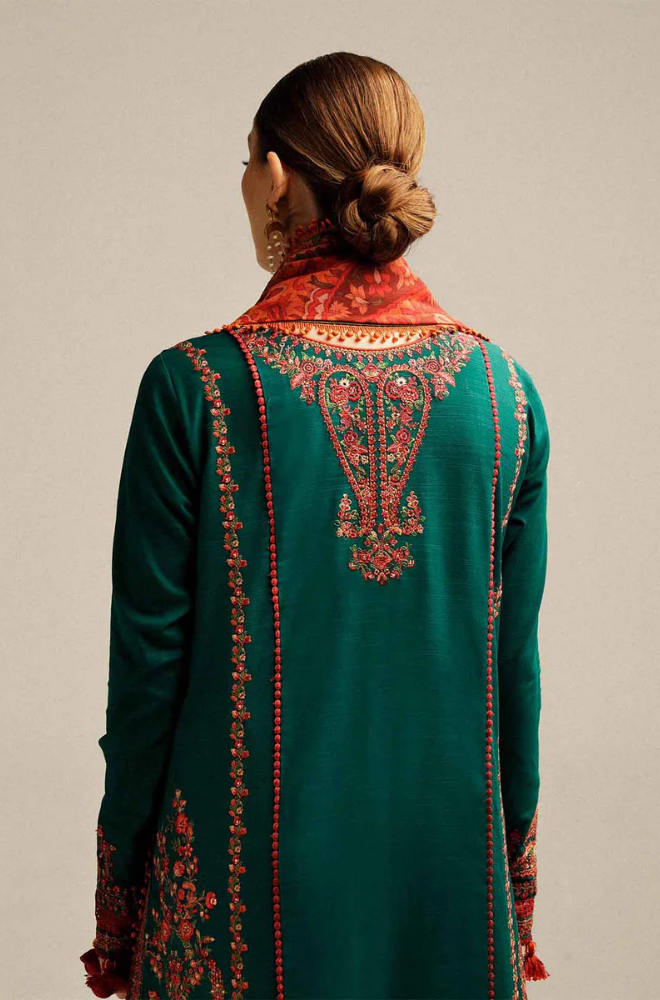 Hussain Rehar - 3PC Lawn Embroidered Suit - FFU0190 - Farakh Fabrics