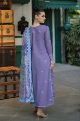 Qalamkar - 3 Piece - Lawn Embroidered Suit - ffu0021 - Farakh Fabrics