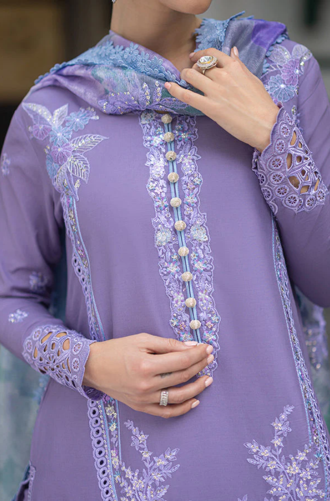 Qalamkar - 3 Piece - Lawn Embroidered Suit - ffu0021 - Farakh Fabrics
