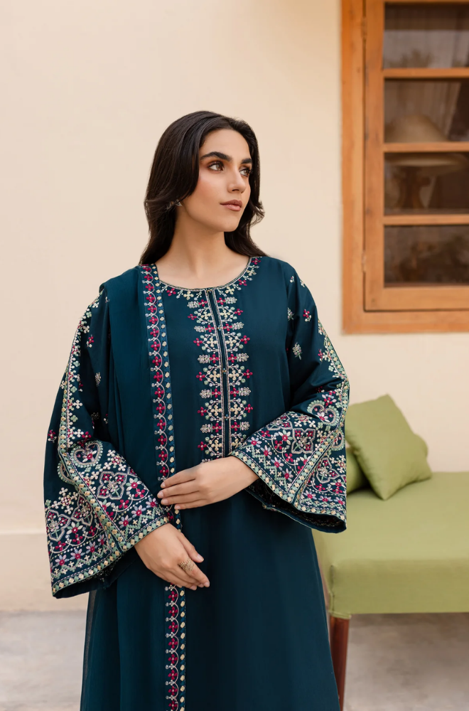 Sapphire - 3PC Lawn Embroidered Suit - FFU0201 - Farakh Fabrics