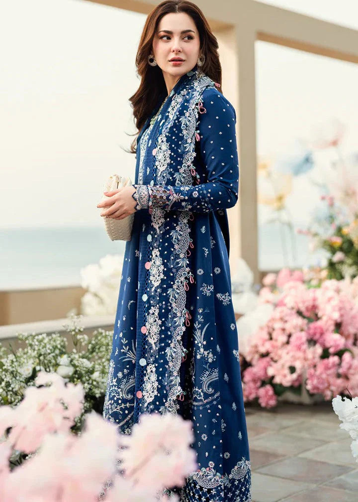 Qalamkar - 3PC Lawn ChickenKari Embroidered Suit - FFU0370 - Farakh Fabrics