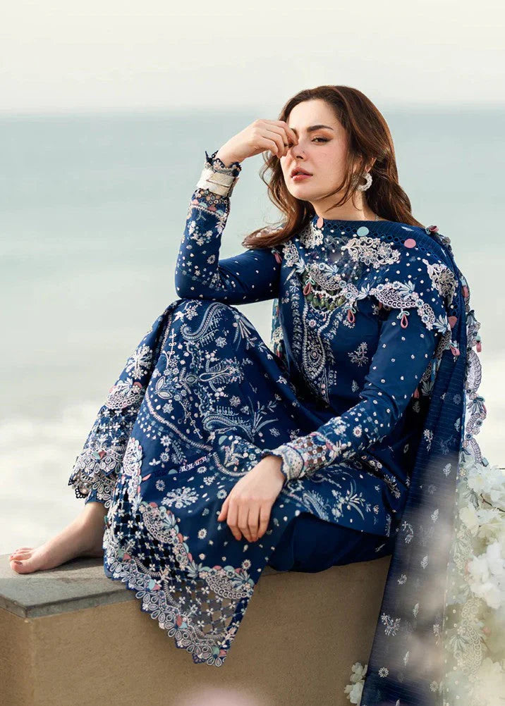 Qalamkar - 3PC Lawn ChickenKari Embroidered Suit - FFU0370 - Farakh Fabrics