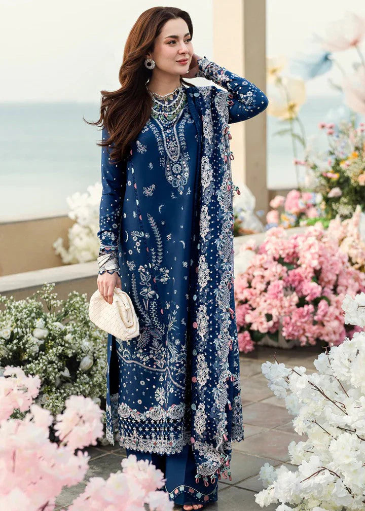 Qalamkar - 3PC Lawn ChickenKari Embroidered Suit - FFU0370 - Farakh Fabrics